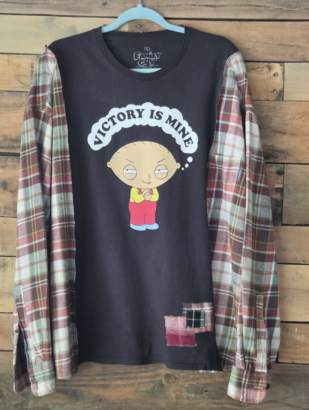 Upcycled Family Guy Kids' Stewie 'Victory Is Mine' Graphic T-shirt